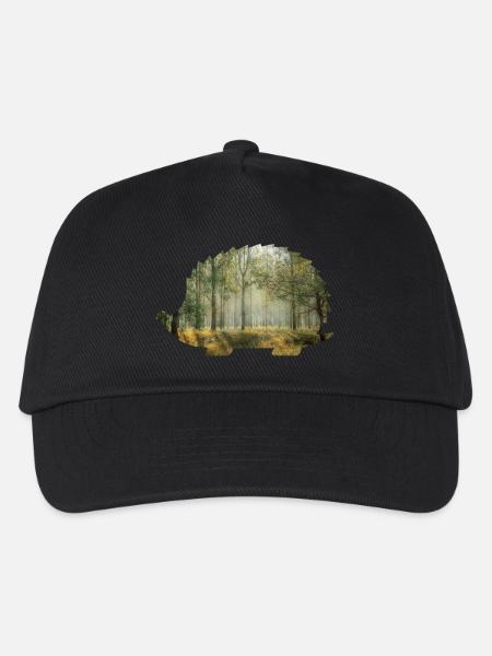 wald 9 igel mit wald - Kinder Basecap - Schwarz