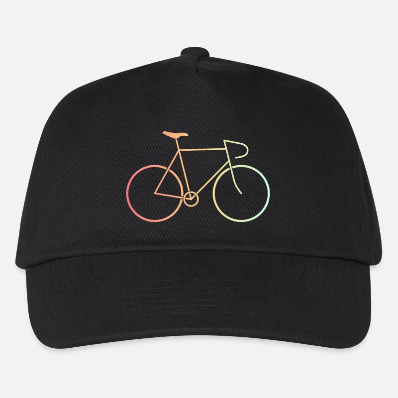 Rennrad bunt - Kinder Basecap - Schwarz