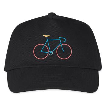 Racing bike red blue - Kids’ Baseball Cap - black - Front