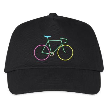 Racing bike colorful - Kids’ Baseball Cap - black - Front