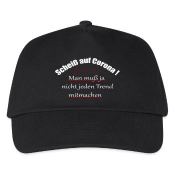 Corona/Covid19/Scheiß auf Corona - Kinder Basecap - Schwarz - Vorne