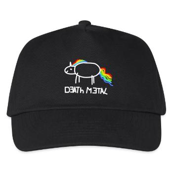 Death Metal Unicorn Music - Kids’ Baseball Cap - black - Front