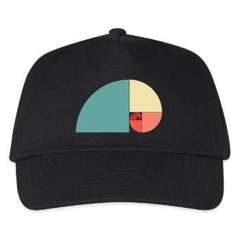 Goldener Schnitt Farbe - Kinder Basecap - Schwarz - Vorne