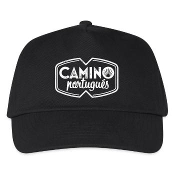 Camino Portugués Pilger-Stempel | Jakobsweg - Kinder Basecap - Schwarz - Vorne