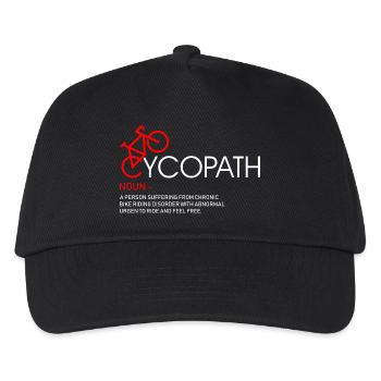 Cyclopath Fahrradkunst Grafik - Kinder Basecap - Schwarz - Vorne