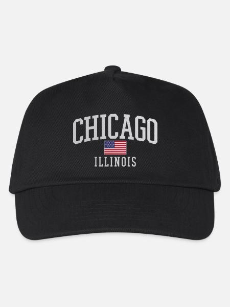 Chicago Flag Arc Emblem - Kids’ Baseball Cap - black