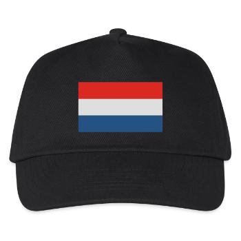 Holland Fahne - Kinder Basecap - Schwarz - Vorne