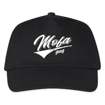 mofa moped simmi gang club oldschool ddr schwalbe - Kinder Basecap - Schwarz - Vorne