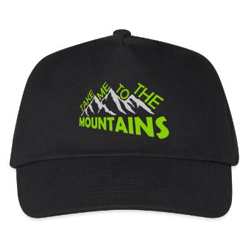 To the mountains quote - Kids’ Baseball Cap - black - Front