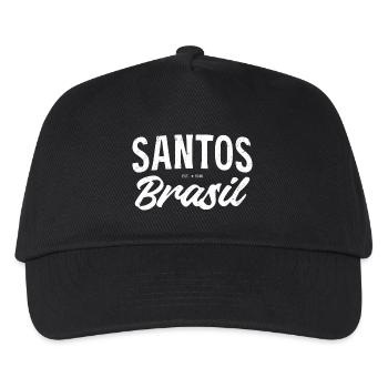 Santos Brasil Schriftzug - Kinder Basecap - Schwarz - Vorne