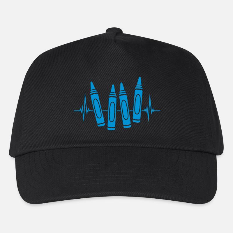 Fréquence des crayons de cire colorés pulsés - Casquette de baseball Enfant - noir