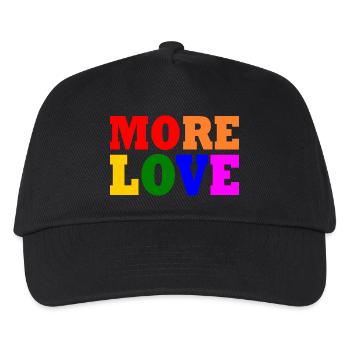 More love - Kinder Basecap - Schwarz - Vorne