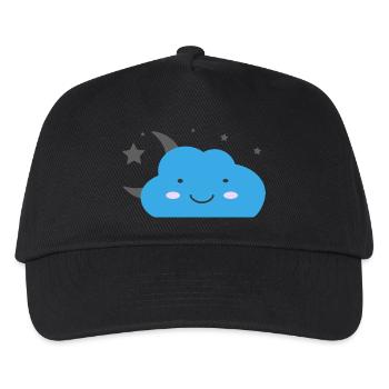 Kawaii cloud and starry sky - Kids’ Baseball Cap - black - Front