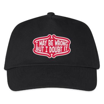 I may be wrong - Kids’ Baseball Cap - black - Front