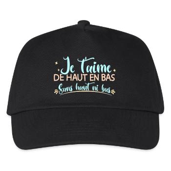Je t'aime de haut en bas sans haut ni bas mariage - Casquette de baseball Enfant - noir - Devant