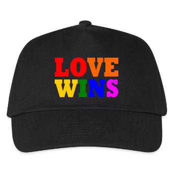 Love wins - Kids’ Baseball Cap - black - Front