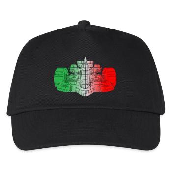 Italien Rennwagen - Kinder Basecap - Schwarz - Vorne