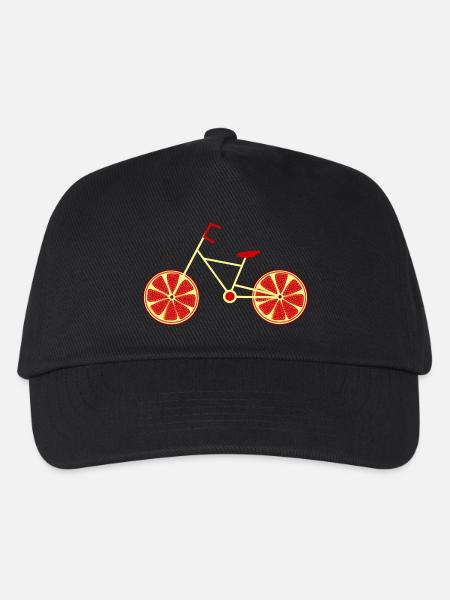 Fahrrad rot Granatapfel Radfahrer Fahrrad fahren - Kinder Basecap - Schwarz