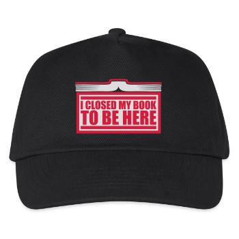 I closed my book - Kids’ Baseball Cap - black - Front