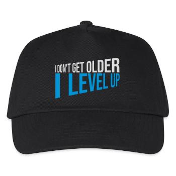 get older level up - Kids’ Baseball Cap - black - Front