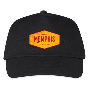Memphis Stil Schild – River City - Kinder Basecap - Schwarz - Vorne