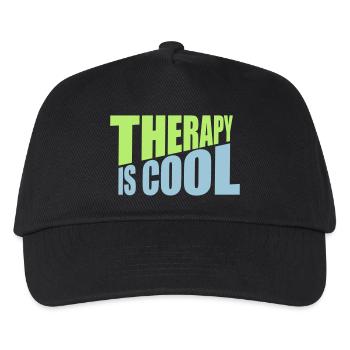 therapy is cool Quote - Kids’ Baseball Cap - black - Front