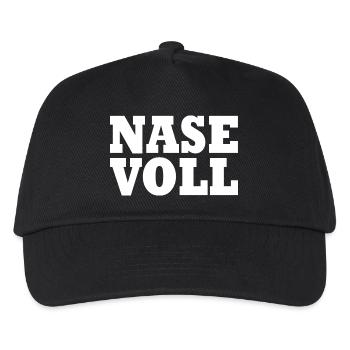 Nase voll - Kinder Basecap - Schwarz - Vorne