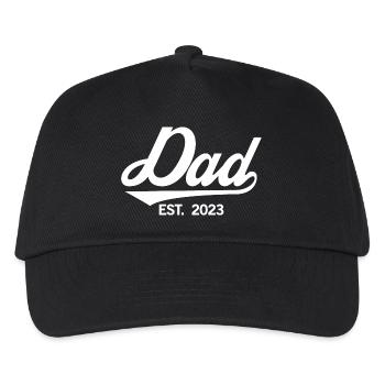 Dad Est. 2023, Dad To Be, Pregnancy Announcement - Kids’ Baseball Cap - black - Front