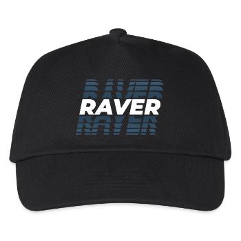 Raver design glitch, for DJ EDM Techno House - Kids’ Baseball Cap - black - Front