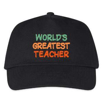 Colourful Handwritten Teacher Tribute - Kids’ Baseball Cap - black - Front