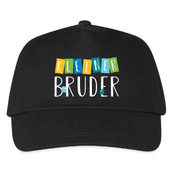 kleiner Bruder - süße Monster - Kinder Basecap - Schwarz - Vorne