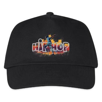 Hip Hop Breakdancer Geschenk - Kinder Basecap - Schwarz - Vorne