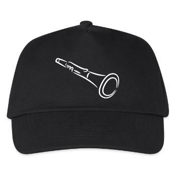 Klarinette Skizze - Kinder Basecap - Schwarz - Vorne