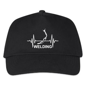 Welding Heartbeat - Kids’ Baseball Cap - black - Front