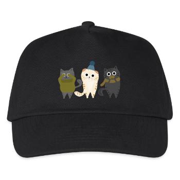 Three Cats - Kids’ Baseball Cap - black - Front