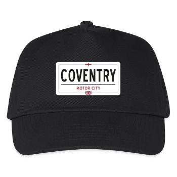 Panneau de place de Coventry - Casquette de baseball Enfant - noir - Devant