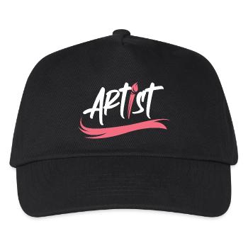 artist brush logo icon artist illustration - Kids’ Baseball Cap - black - Front