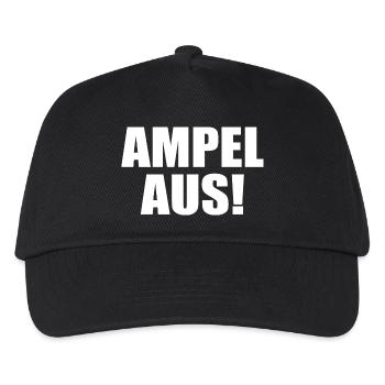 Ampel aus - Kinder Basecap - Schwarz - Vorne