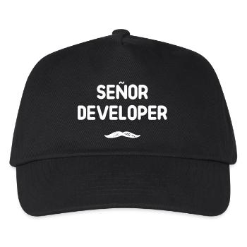 Señor Entwickler Humor - Kinder Basecap - Schwarz - Vorne