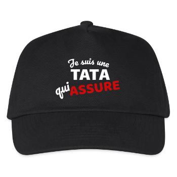 I am an aunt who guarantees a good mood - Kids’ Baseball Cap - black - Front