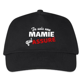 Ich bin eine Oma, die dafür sorgt, dass - Kinder Basecap - Schwarz - Vorne