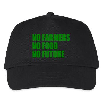 no farmers no food no future - Kinder Basecap - Schwarz - Vorne