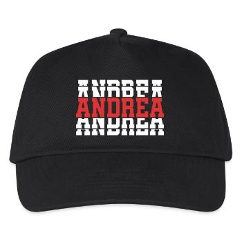 t-shirt Andrea t-shirt gift idea stacked text - Kids’ Baseball Cap - black - Front
