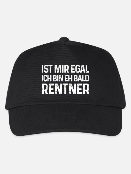 Ist mir egal Ich bin eh bald Rentner - Kinder Basecap - Schwarz