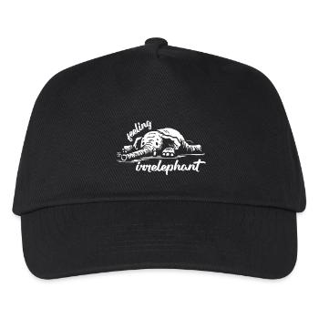 feeling irrelephant elefant tiere lustig wortspiel - Kinder Basecap - Schwarz - Vorne