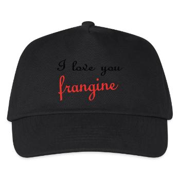 Ich liebe dich FRANGINE - Kinder Basecap - Schwarz - Vorne
