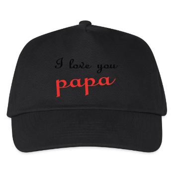I love you papa - Casquette de baseball Enfant - noir - Devant