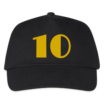 10. 10 YEARS. 10th ANNIVERSARY. 10 YEAR ANNIVERSARY. - Kids’ Baseball Cap - black - Front
