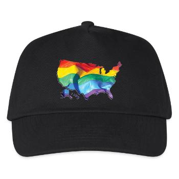 United States | Real Flag | LGBTQIA+ - Kids’ Baseball Cap - black - Front