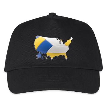 United States | real volleyball | Map - Kids’ Baseball Cap - black - Front